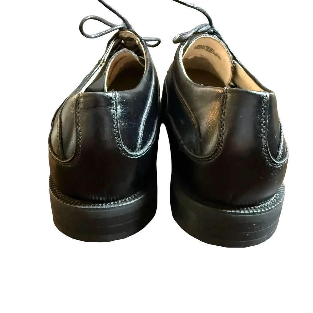 Florsheim Cortland Oxford Mens 10.5D Black Leather Square Toe Dress Shoes Office